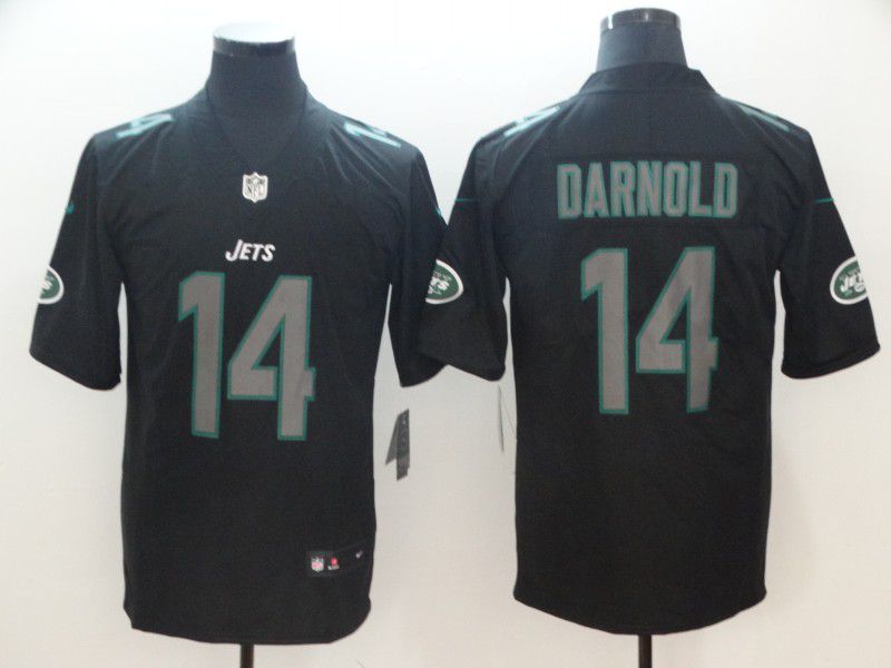 Men New York Jets #14 Darnold Nike Fashion Impact Black Color Rush Limited NFL Jerseys->new york jets->NFL Jersey